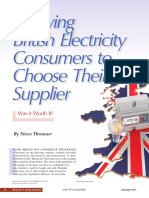 Allowing British Electricity Consumers To Choose Their Supplier Was It Worth It