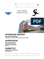 Finance Department Internship Shahkam Industry