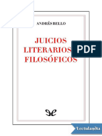 Juicios Literarios y Filosoficos - Andres Bello