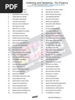 Listening and Speaking - Fluency