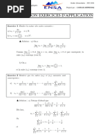 CORRECTION Exercices D'application