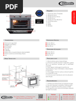 Horno Empotrable A Gas para Cocina Moderna Modelo Lueck BC Marca Klimatic