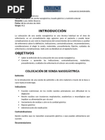 Colocacion de Sonda Nasogastrica, Lavado Gastrico, Nutricion Enteral