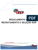 REGULAMENTO DE RECRUTAMENTO E SELECAO IESP Serra