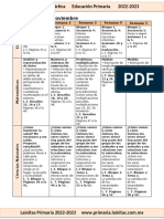 Noviembre - 3er Grado Dosificación (2022-2023)