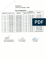 Seating Arrangement XI Sci Unit Test 1 2024