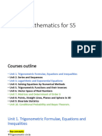 Mathematics For S5 F