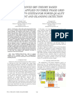 An Improved SRF-Theory Based Controller Applied To Three Phase Grid Interfaced PV-System For Power Quality Improvement and Islanding Detection