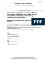 Finite Element Analysis For Sand and Paraffin Wax Nanoparticles in Propylene Glycol Water Mixture Based Hybrid Nanofluid Flow Over A Swirling