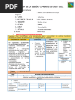 PLANIFICADOR DE LA SESIÓN 04 de Abril