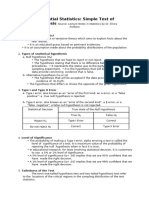 Introductory Concept Inferential Statistics