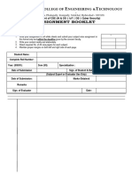 Assignment Booklet Template