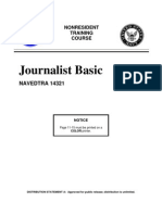 US Navy Course NAVEDTRA 14321 - Journalist Basic