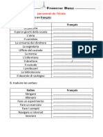 Personnel de L'ècole