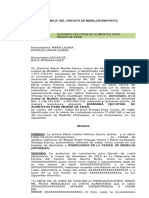 70 Modelo de Demanda Ejecutiva de Alimentos-Otorgamiento de Poder y Solicitud de Practica de Medida Cautelar