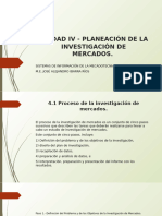 Unidad IV - Planeación de La Investigación de Mercados