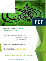 Lecture 4 Cholinergic Antagonists - 070459