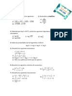 Ejercicios VERANO 4ºESO