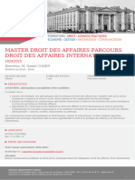 Master Droit Des Affaires Parcours Droit Des Affaires Internationales