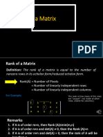 Rank of A Matrix