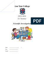 2324 S1 Unit 1 Booklet Scientific Investigation ANS 1