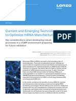 Current and Emerging Technologies To Optimize mRNA Manufacturing - Lonza