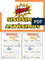 Bingo Sinônimos e Antônimos