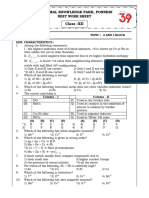 D and F BLOCK - Chemistry - NEET Work Sheet