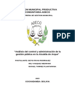 Gestion Municipal Productiva Comunitaria-Proyecto