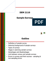 DEM 2110 Sample Survey Notes