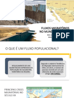 Geografia e Os Estudos de População - Fluxos Migratórios No Mundo e No Brasil