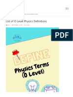 Emilylearning Com List of o Level Physics Definitions