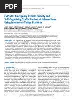 EVP-STC Emergency Vehicle Priority and Self-Organising Traffic Control at Intersections Using Internet-Of-Things Platform