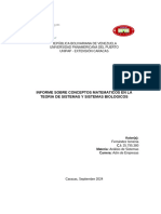 Actividad I Informe Sobre Conceptos Matematicos en La Teoria de Sistemas y Sistemas Biologicos