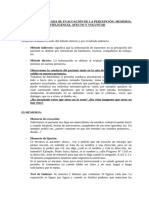 Práctica Calificada de Evaluación de La Percepción, Memoria, Pensamiento, Inteligencia, Afecto y Voluntad