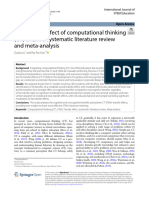 The Transfer Efect of Computational Thinking