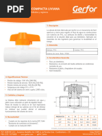 Valvula de Bola Compacta Liviana: Ficha Técnica Jardín, Lavandería y Válvulas / Válvulas y Registros