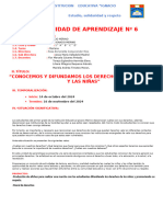 Unidad de Aprendizaje N°6 Derechos Del Niño