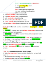 PRESENT PERFECT - SIMPLE PAST - PRACTICE - Keys