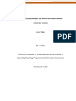 Counselling Psychologists Talk About Cross-Cultural Therapy A Thematic Analysis