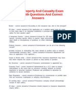 PSI PA Property and Casualty Exam Guide With Questions and Correct Answers