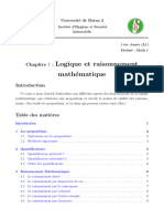 Chapitre 1 Cours Logique - Et - .Raisonnement