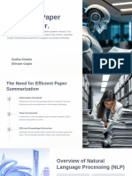 Research Paper Summarizer Using NLP Techniques