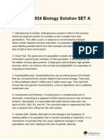 CUET 2024 Biology Solution SET A