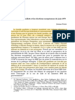 La Famille Gaulliste Et Les Elections Europeennes de Juin 1979