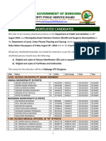 Notice For Shortlisted Candidates Health 2024 Extended Dates