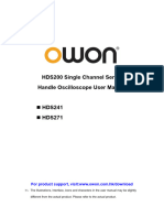 HDS200 Single Channel Serie Oscilloscope User Manual