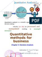 Lecture 2 & 3 - Chapter 3 - Decision Analysis