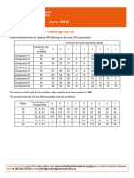 Grade Thresholds - June 2019: Cambridge IGCSE (9-1) Biology (0970)