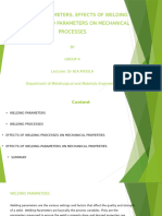 Welding Parameters Group 4